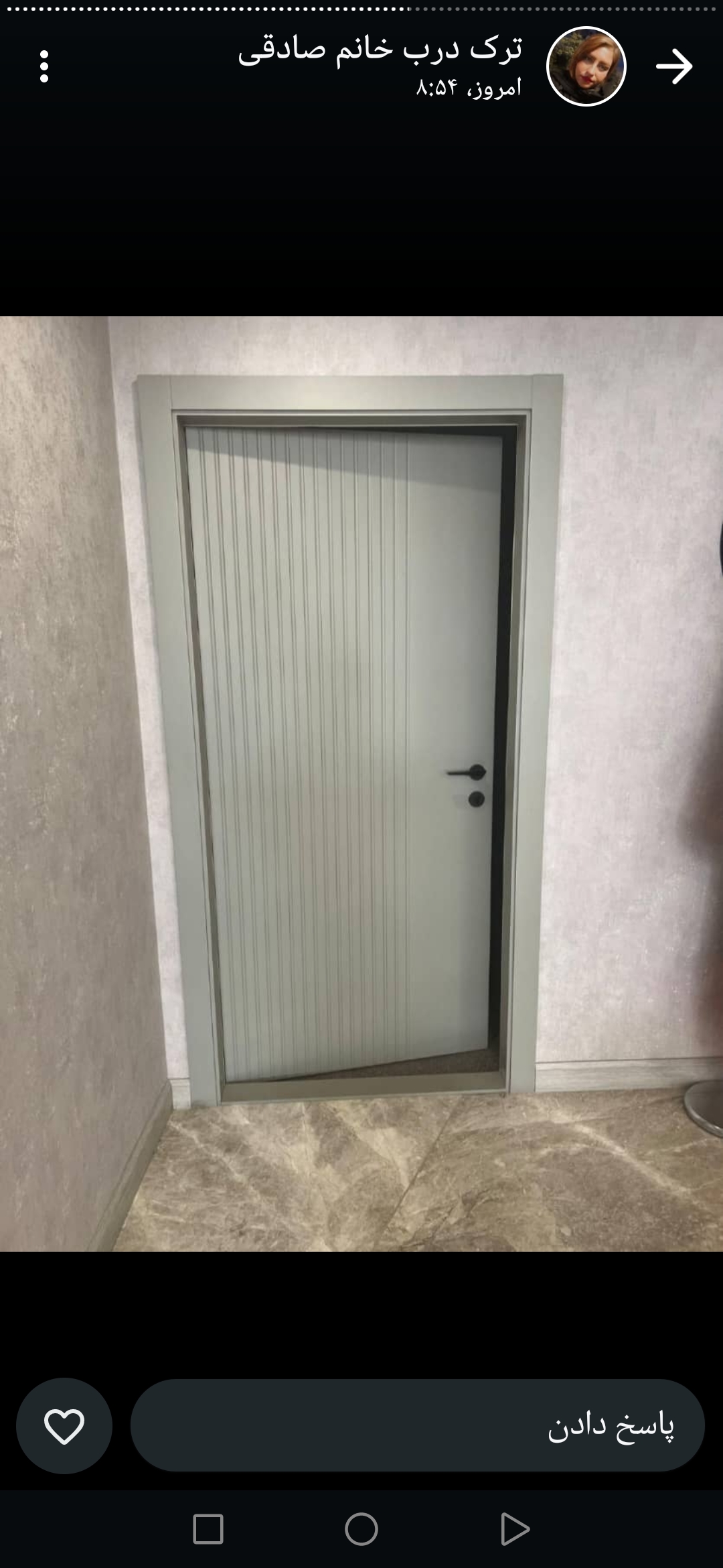 درب اتاق و سرویس زیر کار 5میل رنگ شده کد H121